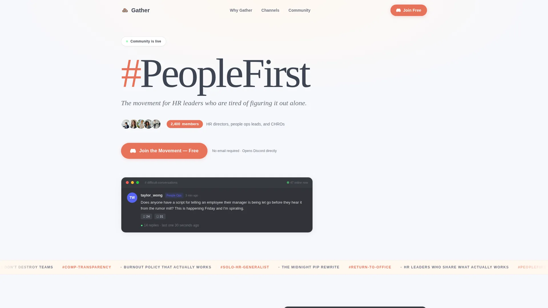 HR & People Leaders Community Directory Website Template
