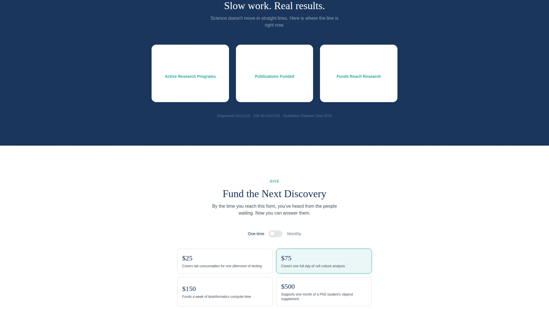 Health & Disease Research Charity Landing Page Template
