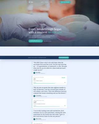 Health & Disease Research Charity Landing Page Template