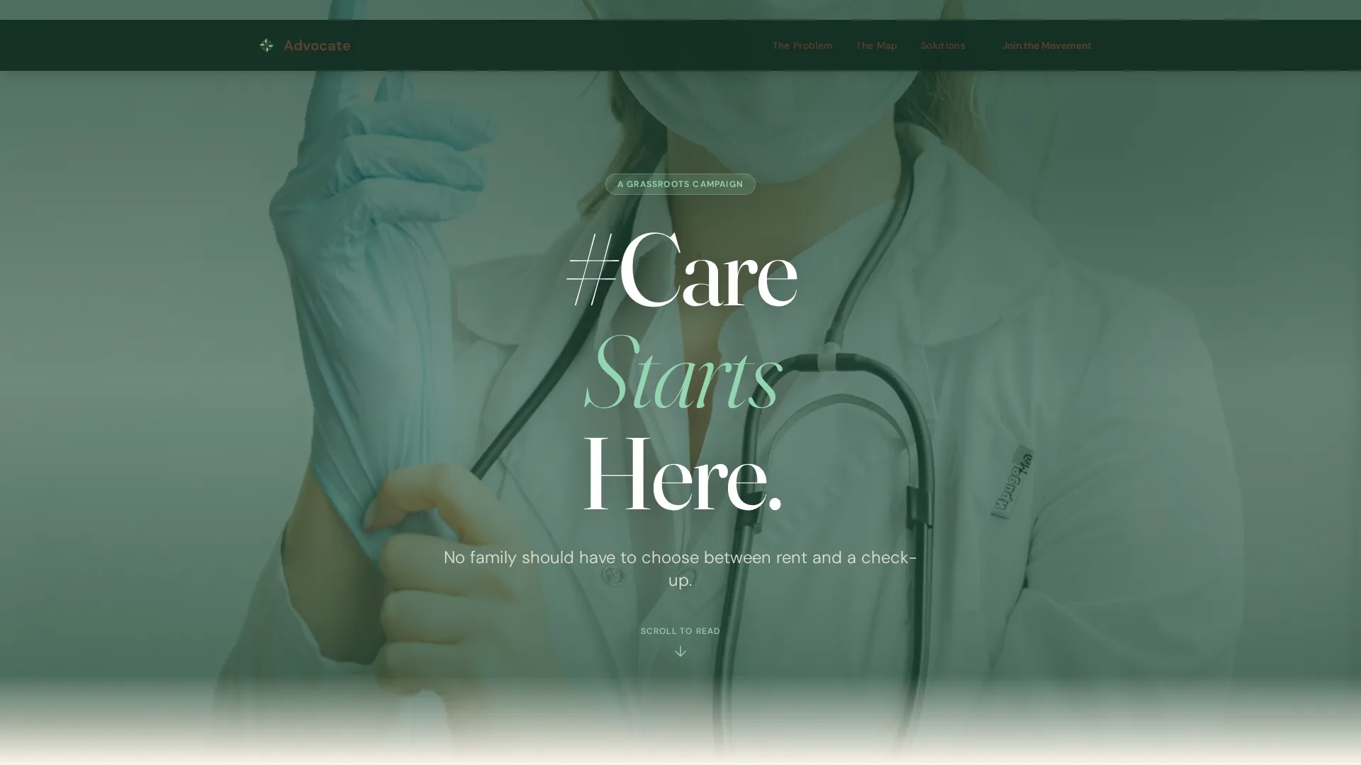 Healthcare Access Awareness Campaign Landing Page