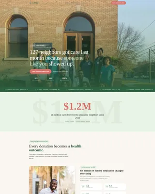 Healthcare Access Fundraising Landing Page Template