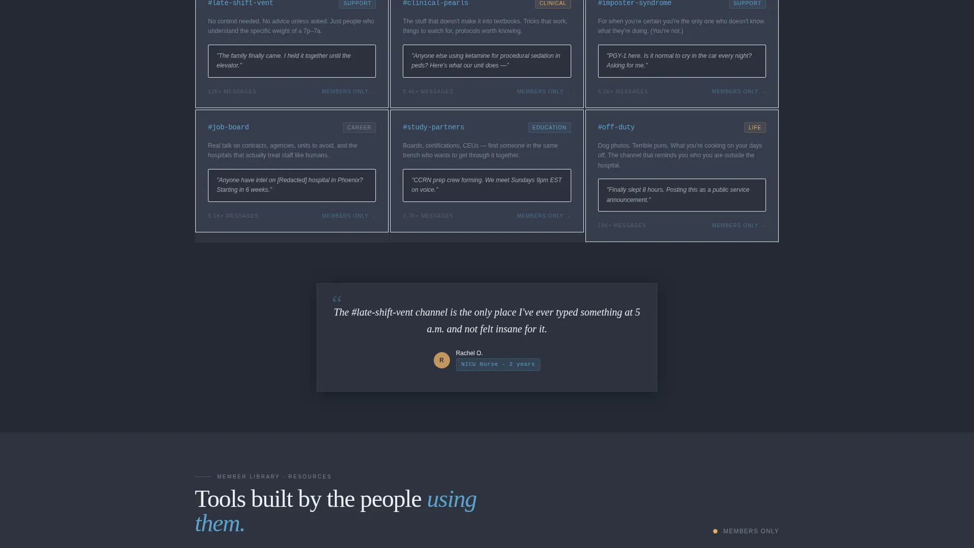 Healthcare Community Discord Landing Page Template