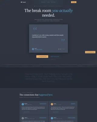 Healthcare Community Discord Landing Page Template