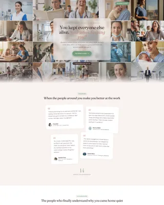 Healthcare Professionals Community Landing Page