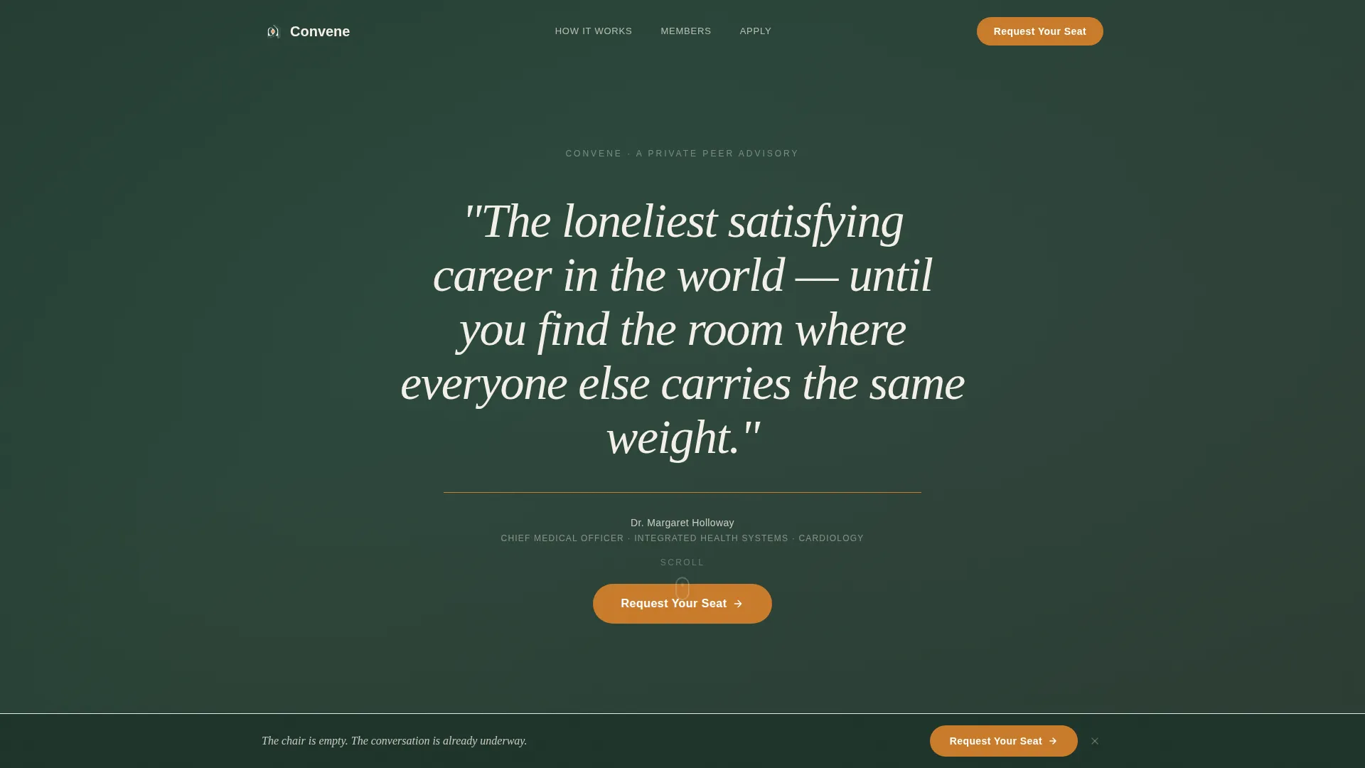 Healthcare Peer Advisory Board Landing Page Template