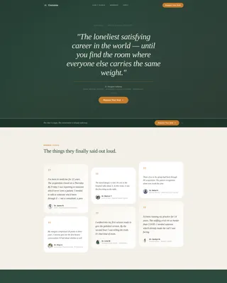 Healthcare Peer Advisory Board Landing Page Template