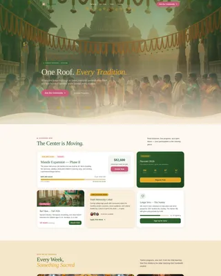 Temple & Hindu Organization Professional Website Template