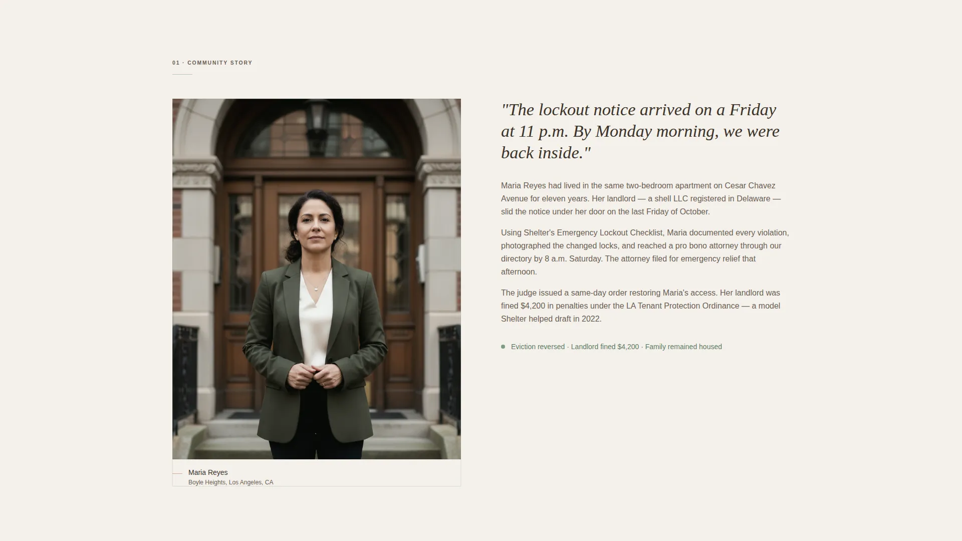 Housing Rights Advocacy Landing Page Template