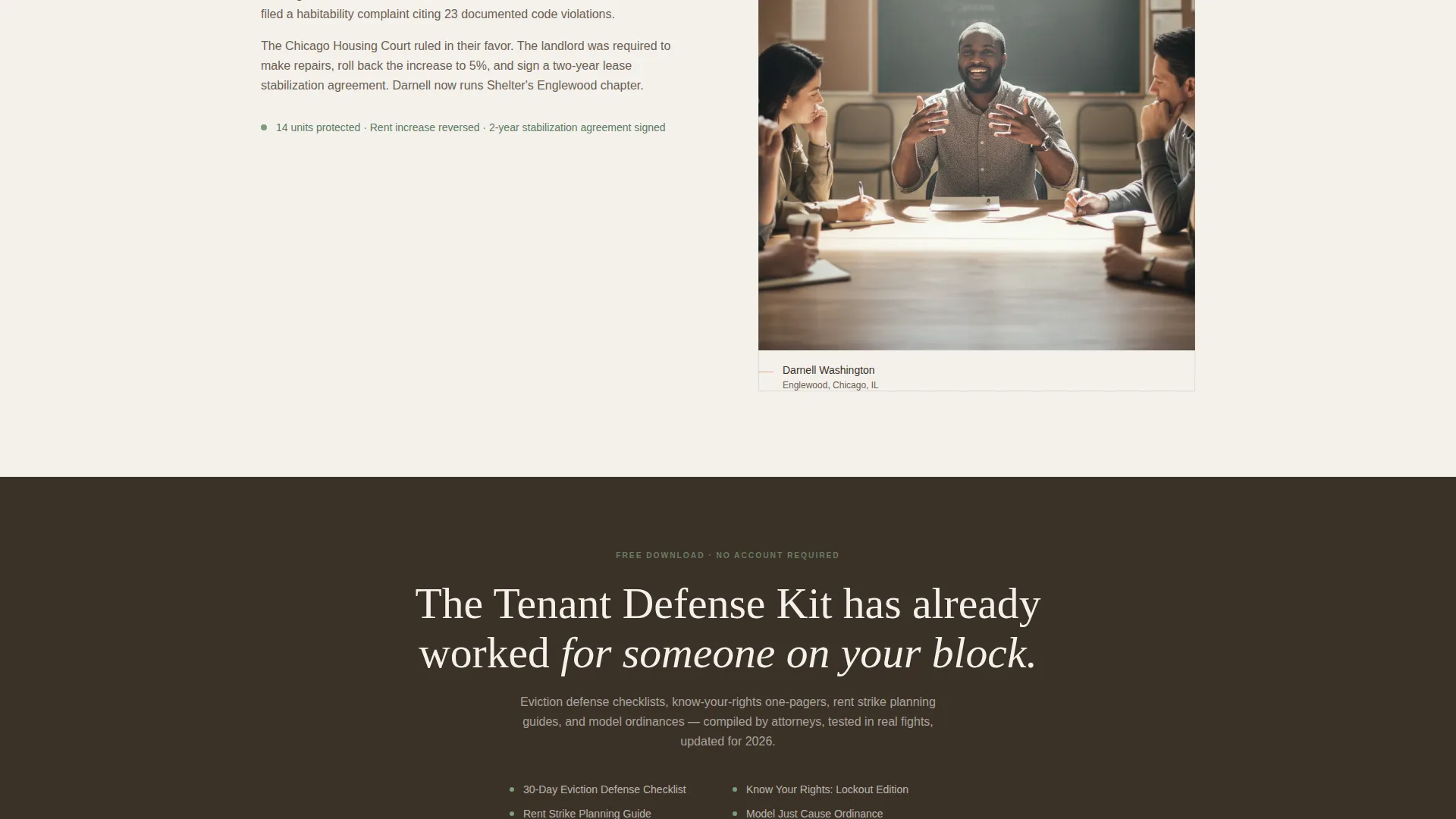 Housing Rights Advocacy Landing Page Template
