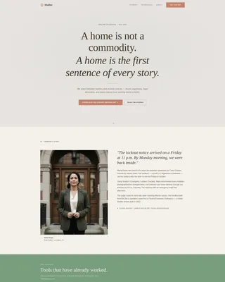 Housing Rights Advocacy Landing Page Template