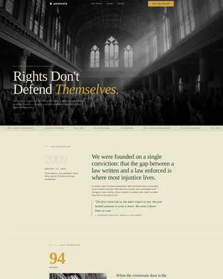 Human Rights Advocacy Organization Landing Page