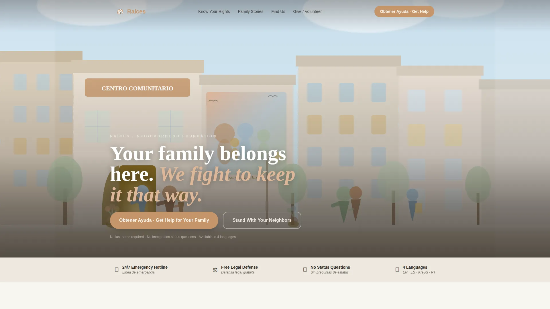 Compassionate Immigration Landing Page Template