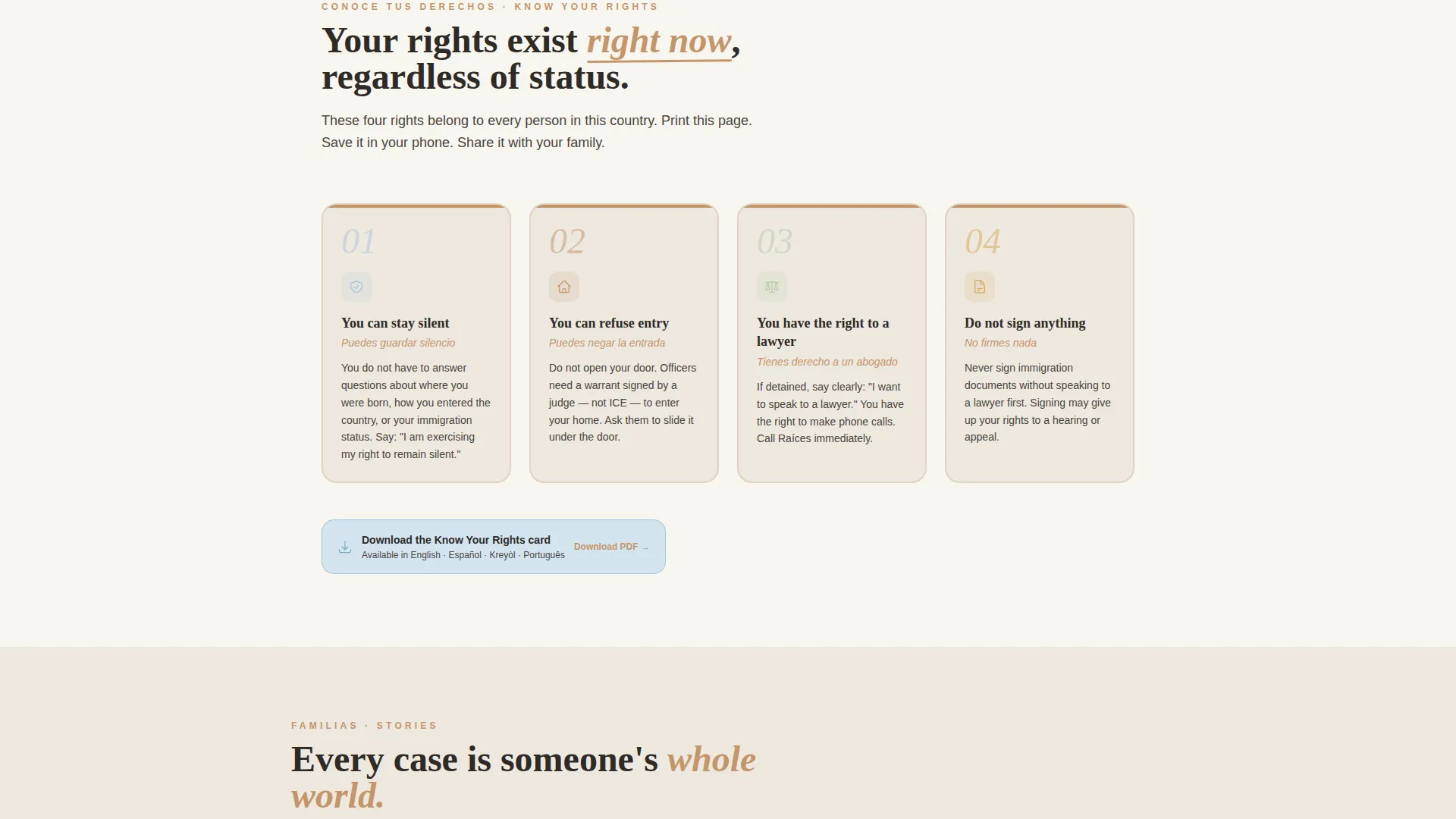Compassionate Immigration Landing Page Template