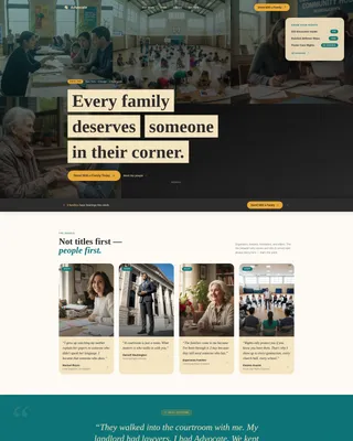 Human Rights Grassroots Organization Landing Page