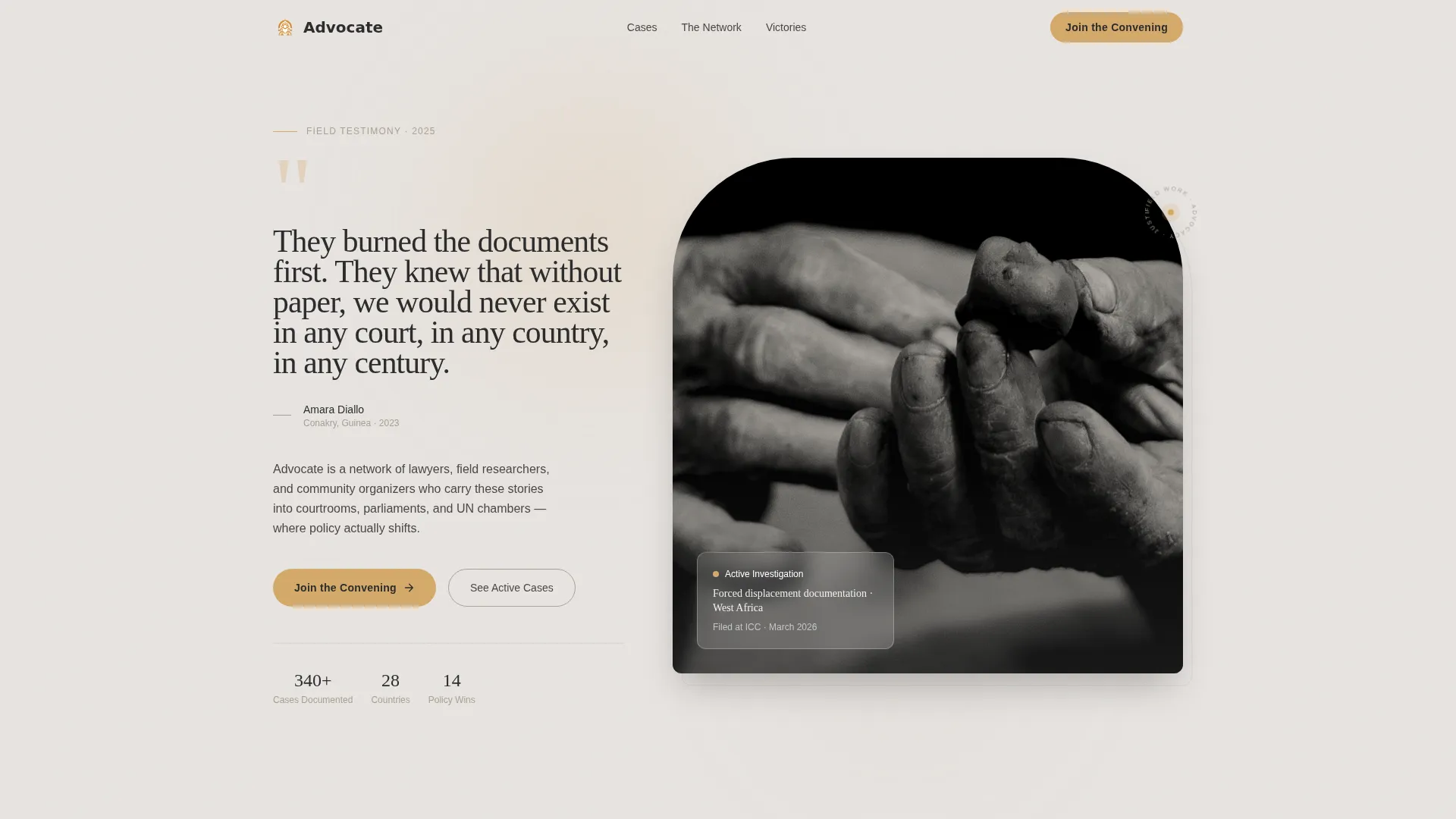 Compelling Civil Rights Landing Page Template