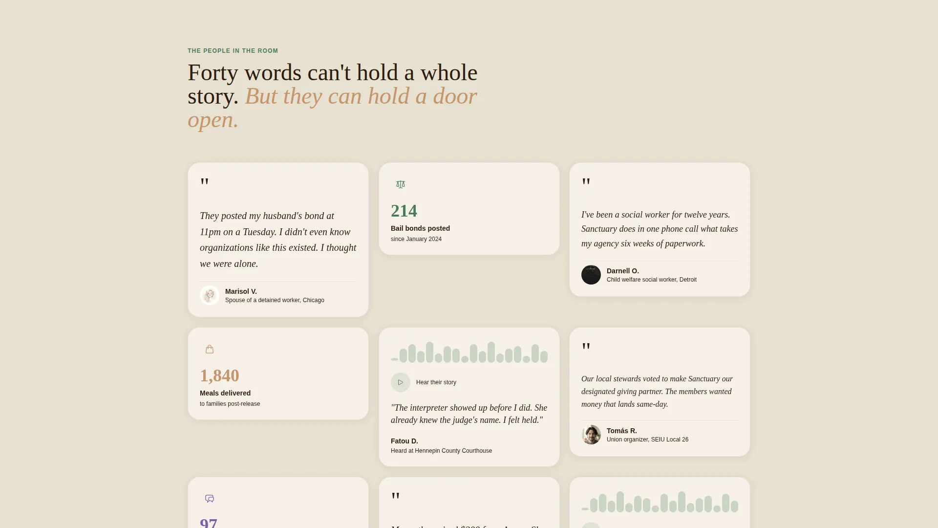 Human Rights Mutual Aid Fundraising Landing Page