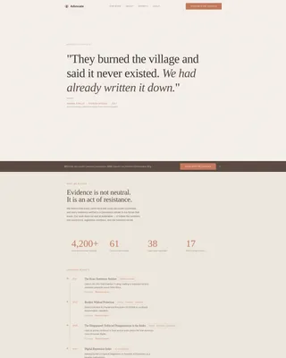 Compelling Rights Advocacy Landing Page Template