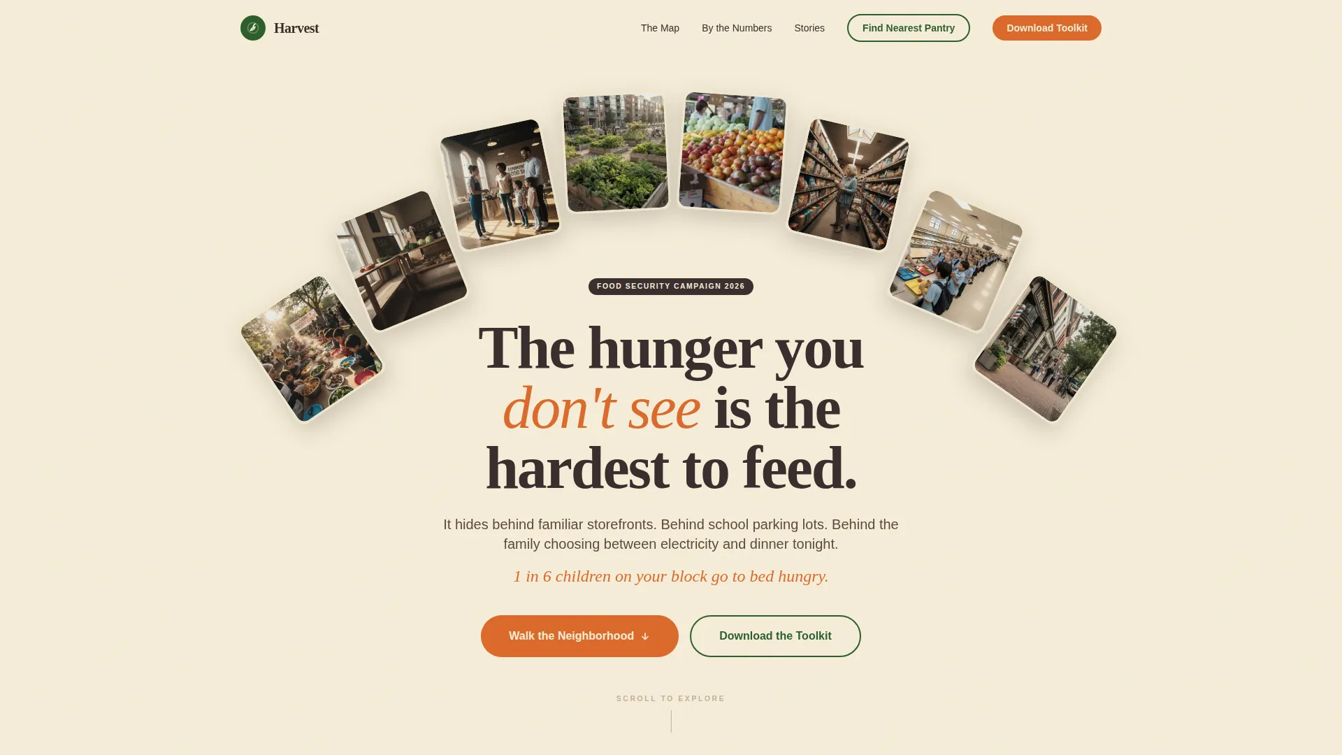Food Security Awareness Campaign Landing Page Template