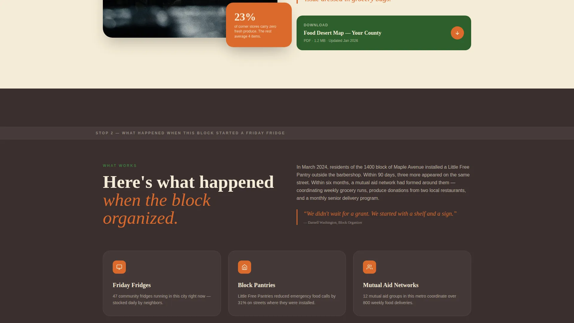 Food Security Awareness Campaign Landing Page Template