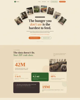 Food Security Awareness Campaign Landing Page Template