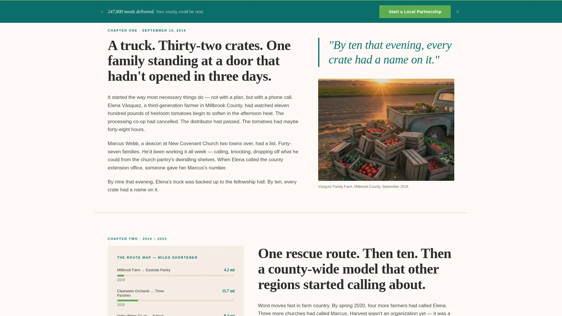 Food Security Community Foundation Landing Page Template