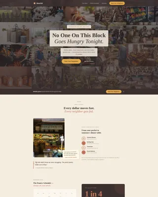 Food Security Mutual Aid Fundraising Landing Page