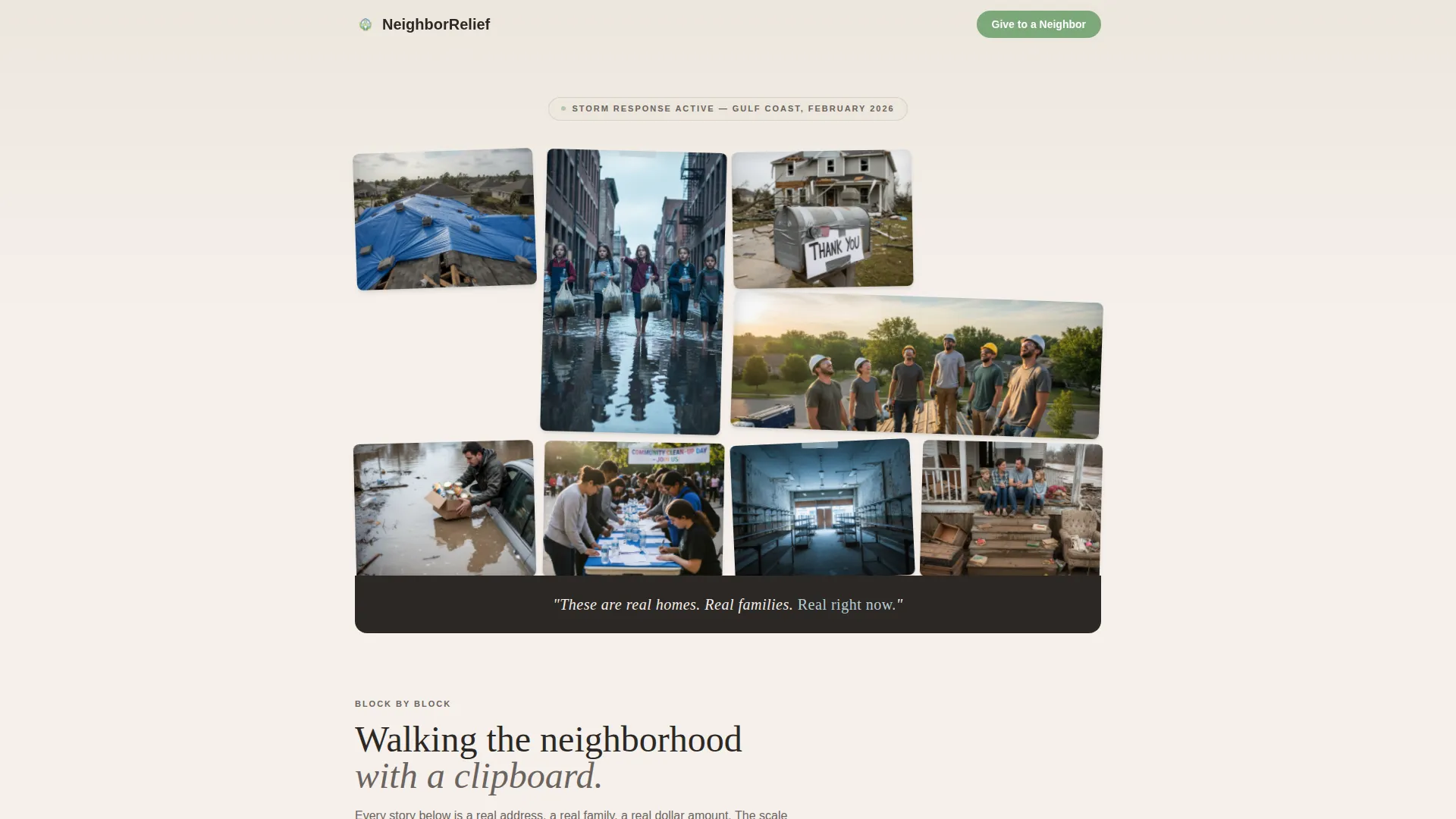 Heartfelt Hurricanerelief Landing Page Template