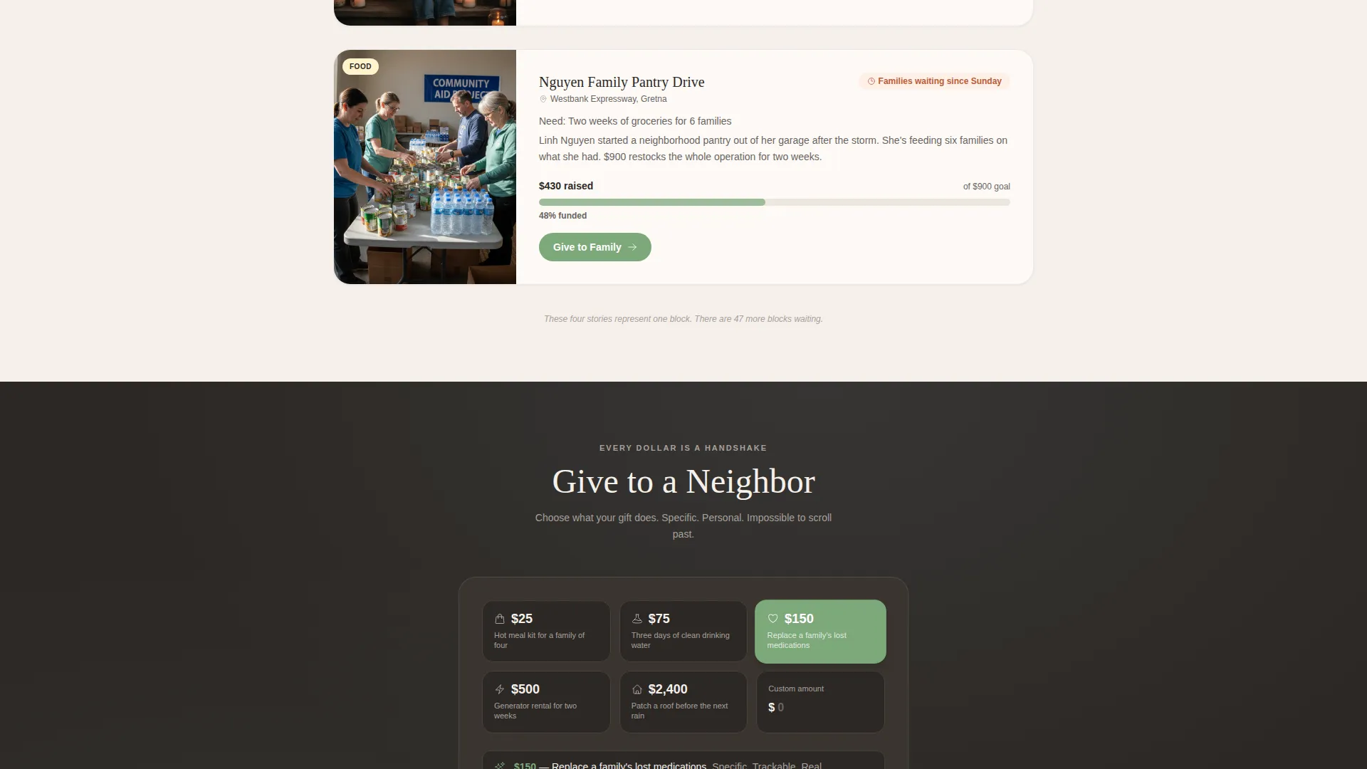 Heartfelt Hurricanerelief Landing Page Template