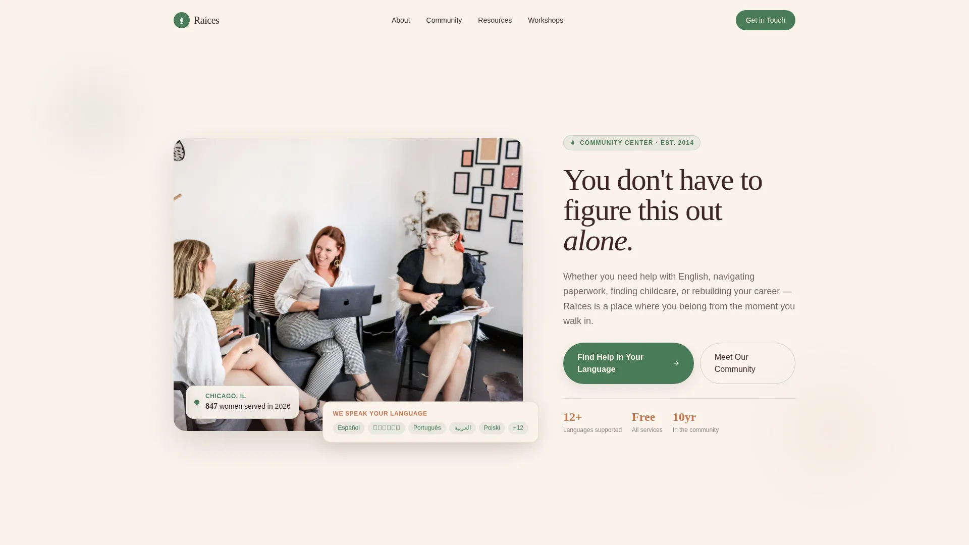 Specialist Immigrant & Refugee Support Patient Education Website Template