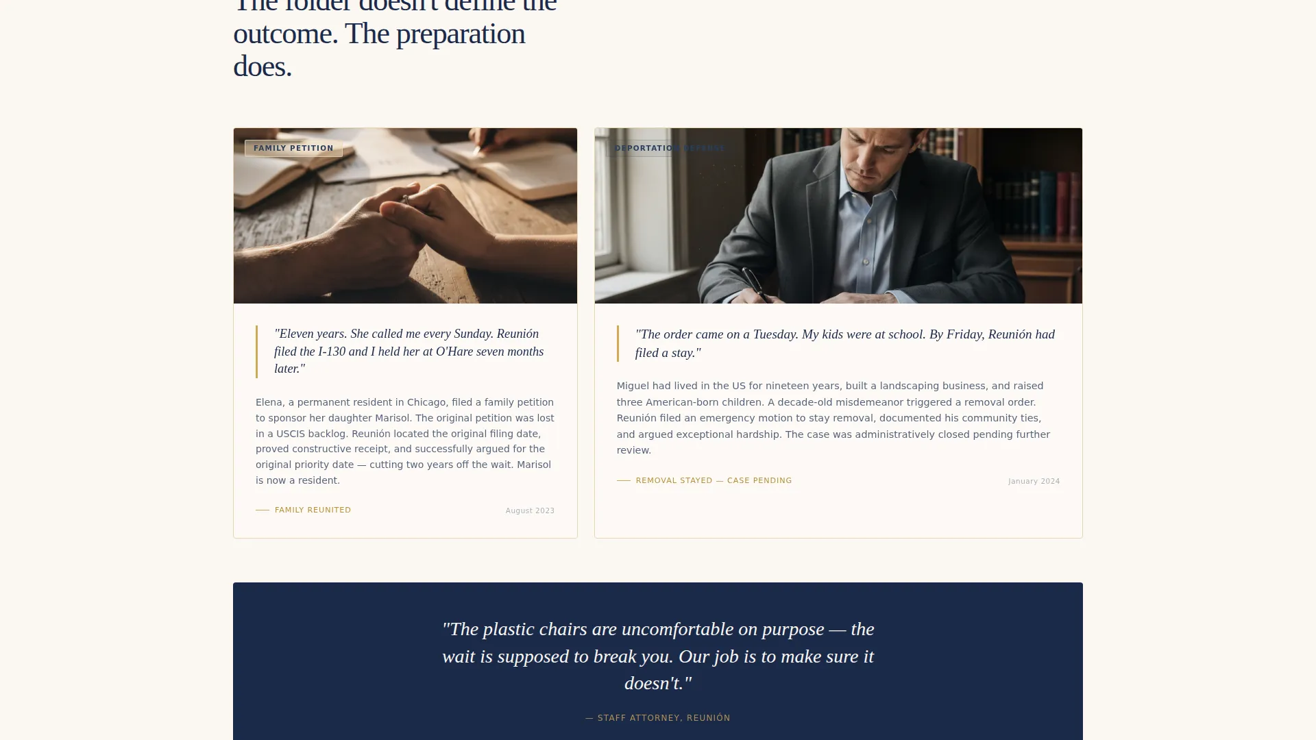 Specialist Immigrant & Refugee Support Reviews & Social Proof Website Template