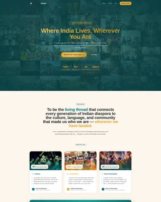 Indian Cultural Association Landing Page Template