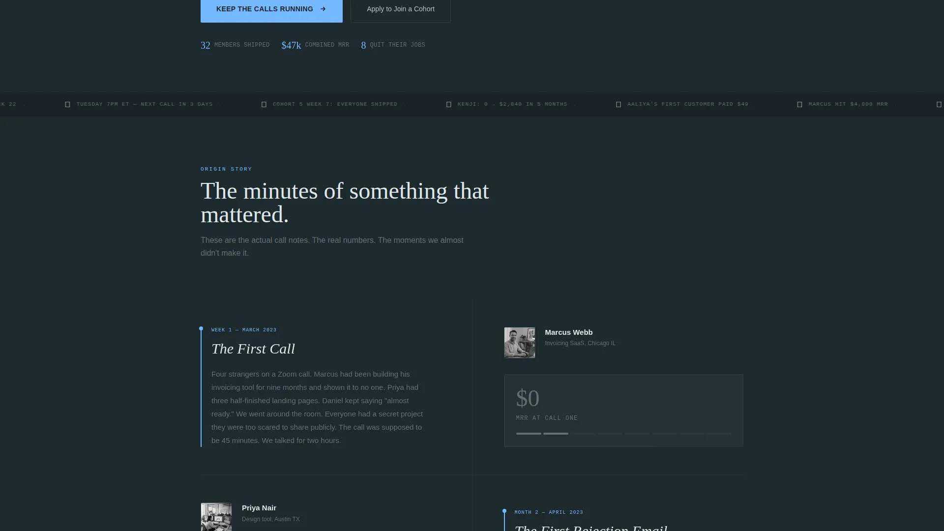 Indie Hacker Accountability Group Landing Page