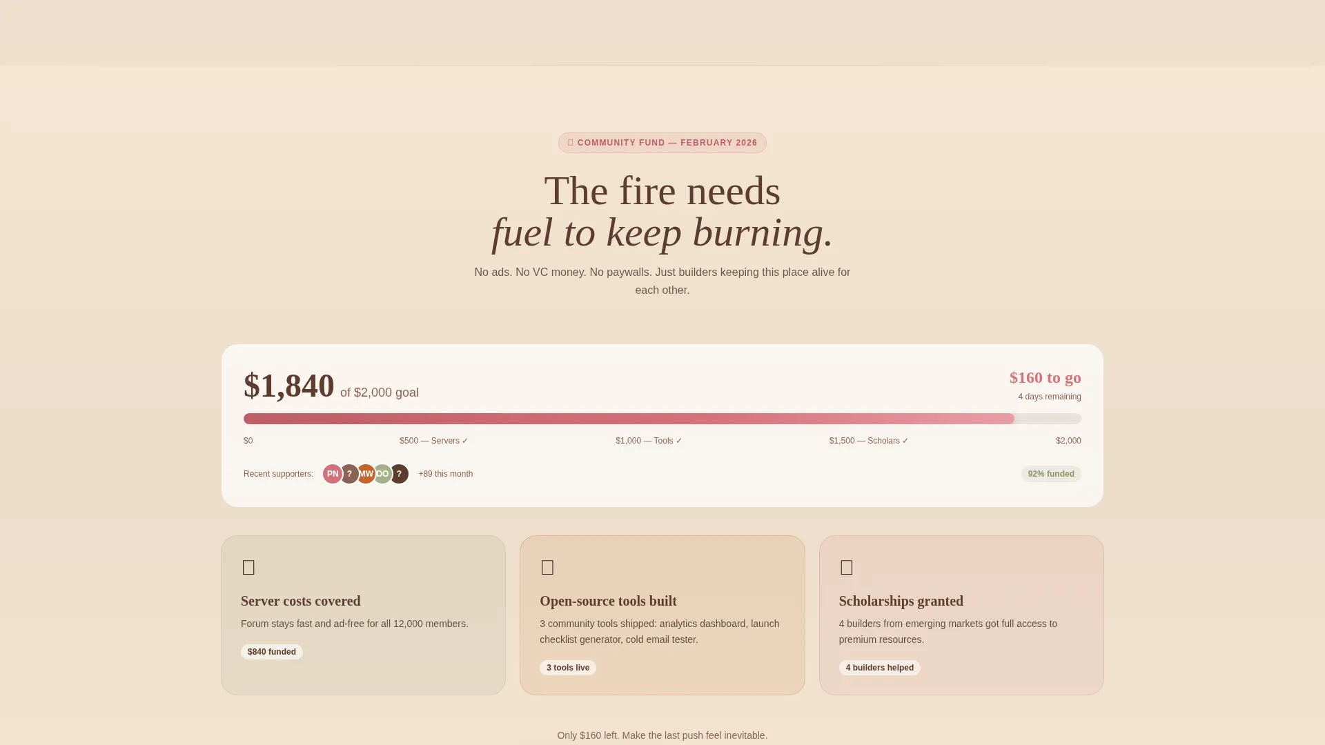 Indie Hackers Community Blog Website Template