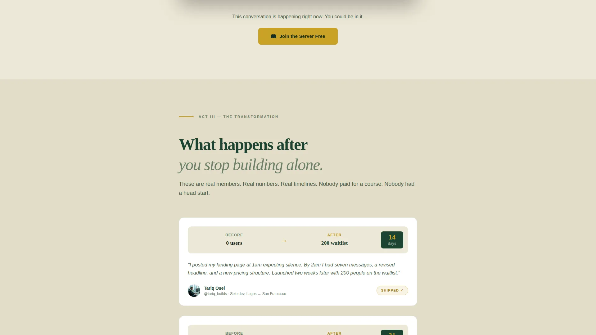 Indie Hackers Community Reviews Website Template