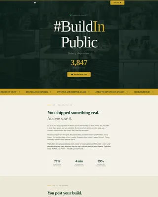 Indie Hackers Community Reviews Website Template