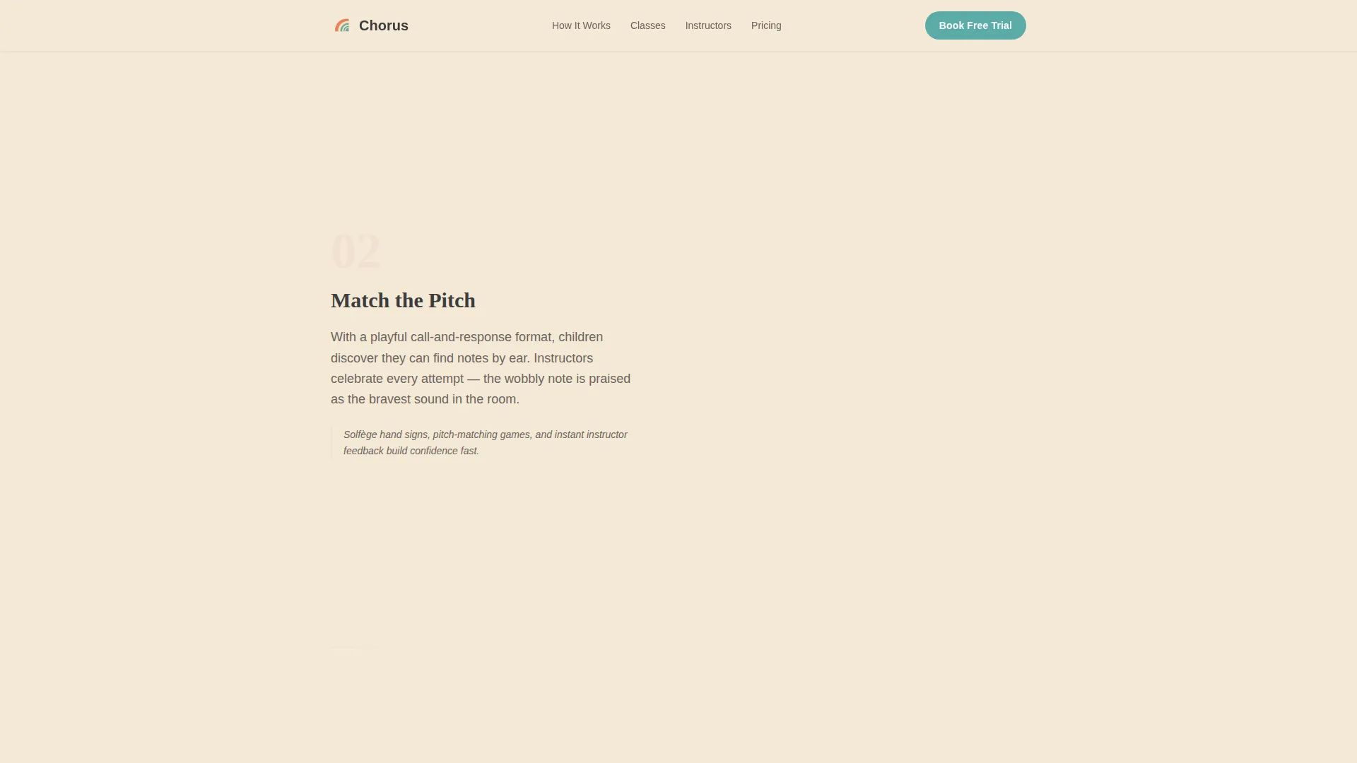 Kids Choir Online Class Landing Page Template