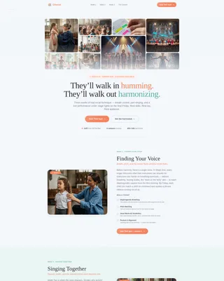 Kids Choir Summer Camp Landing Page Template