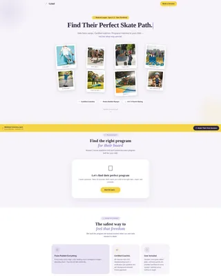 Kids Skateboarding League Landing Page Template