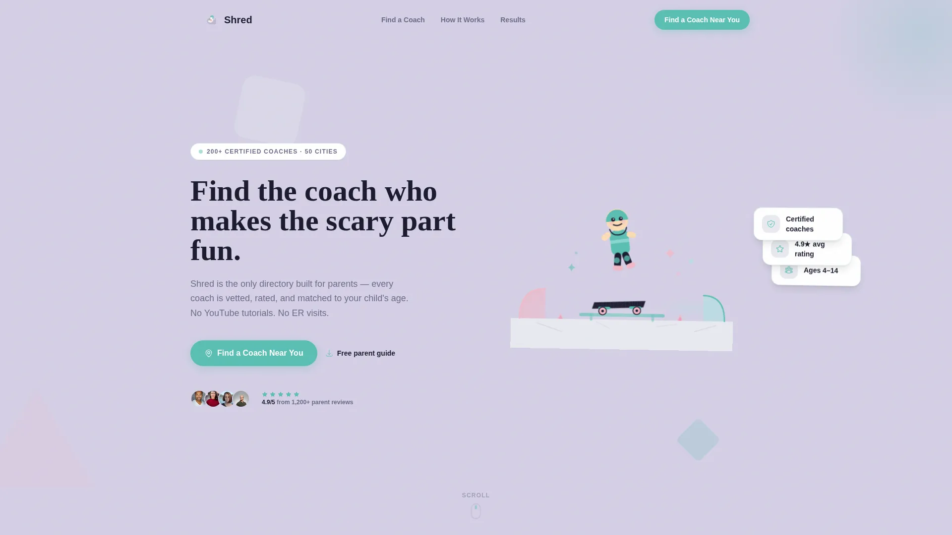 Kids Skateboarding FAQ Website Template