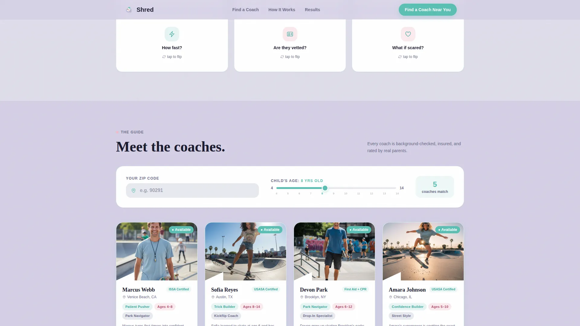 Kids Skateboarding FAQ Website Template