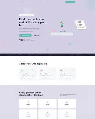 Kids Skateboarding FAQ Website Template