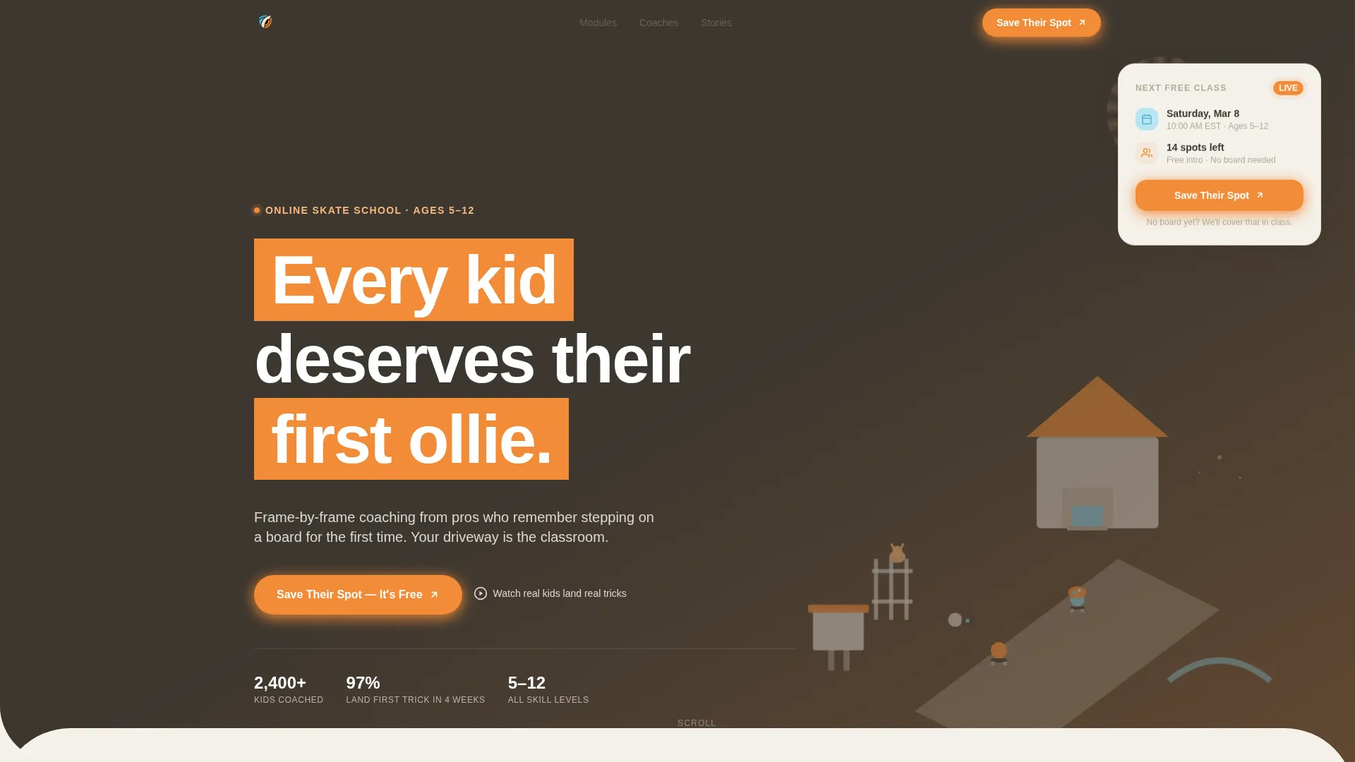 Kids Skateboarding Specialist Reviews Website Template
