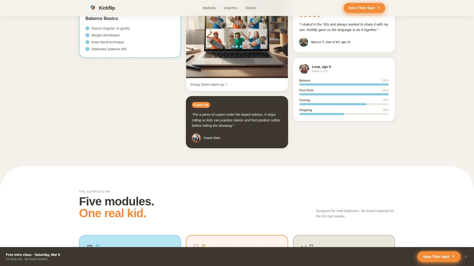 Kids Skateboarding Specialist Reviews Website Template