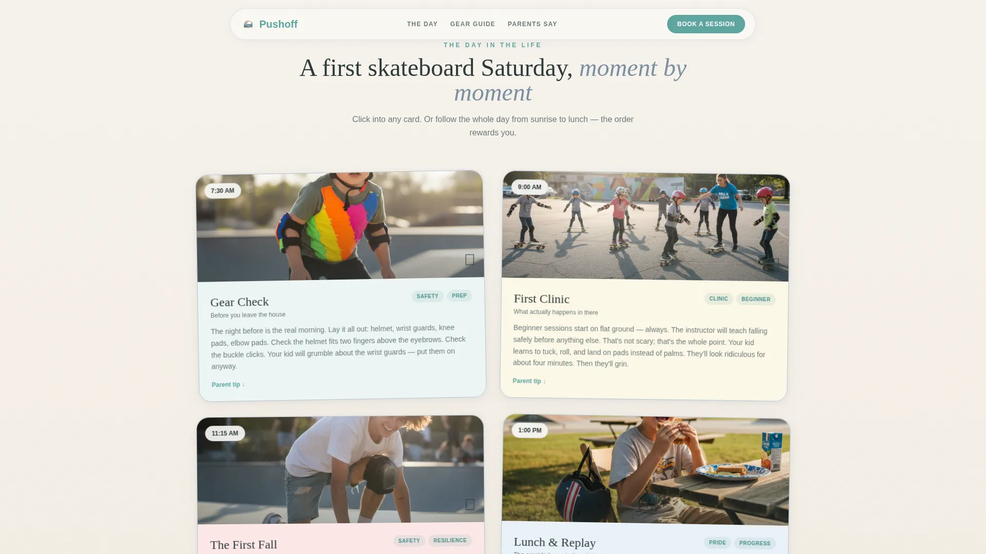 Kids Skateboarding Booking Website Template