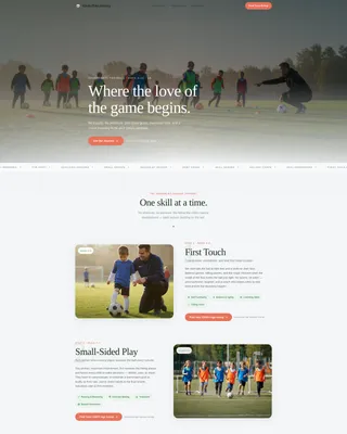 Kids Soccer Academy Landing Page Template