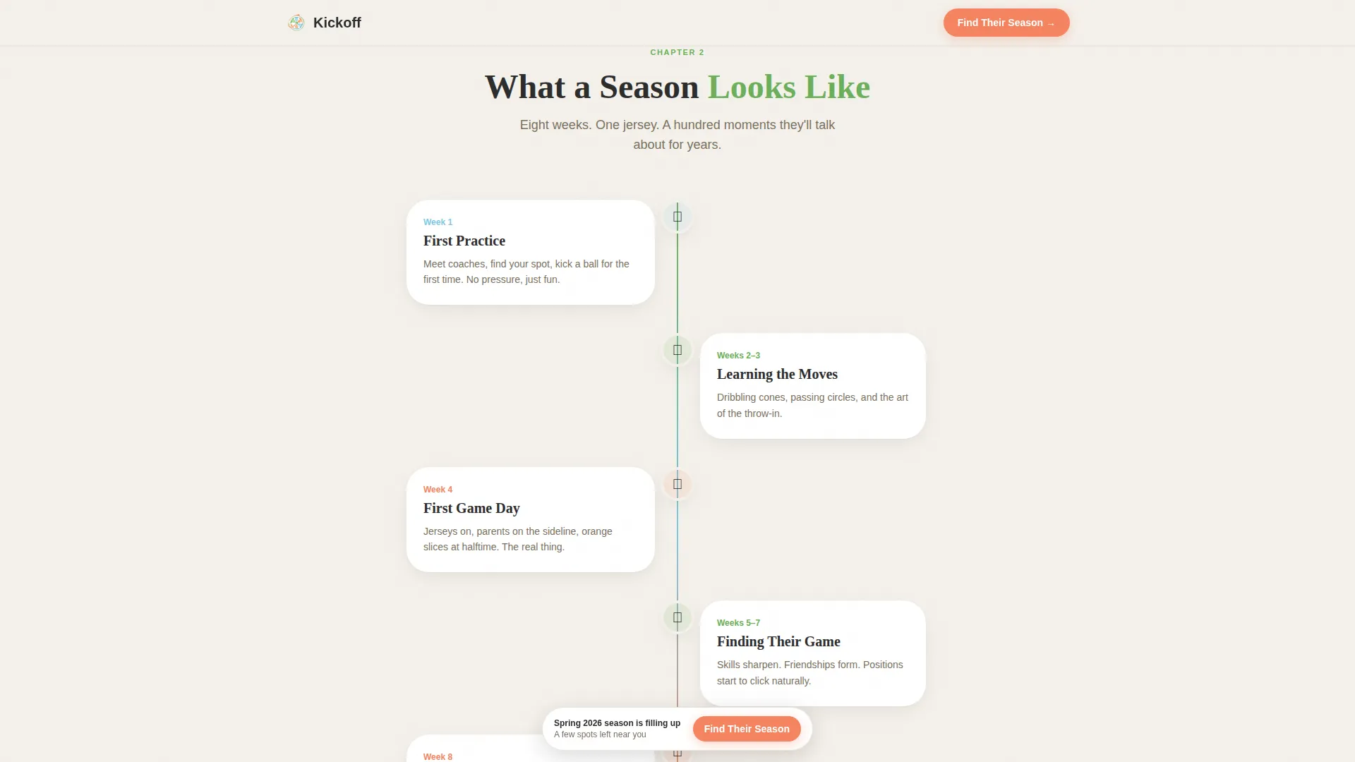 Kids Soccer League Landing Page Template