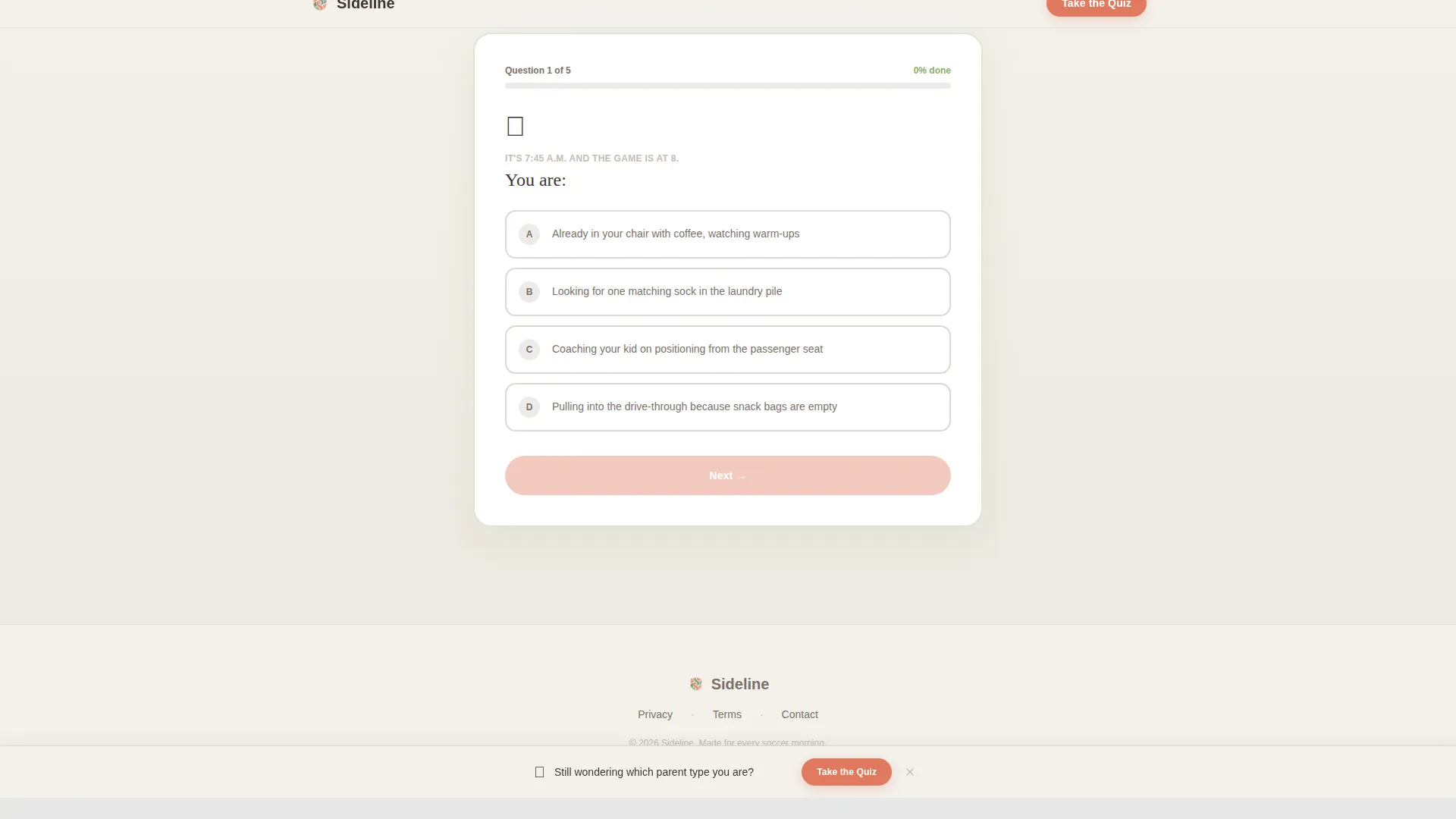 Kids Soccer Parent Resource Guide Landing Page