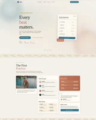 Kids Swimming League Landing Page Template