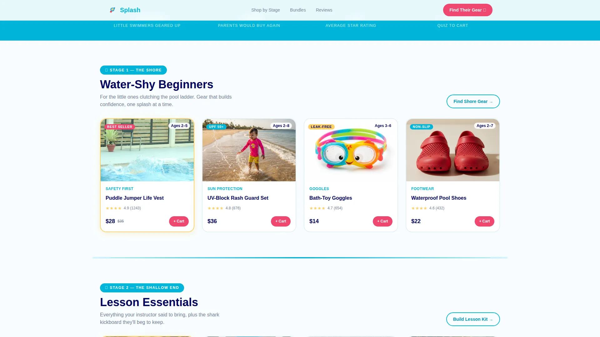Kids Swimming Advanced Professional Website Template