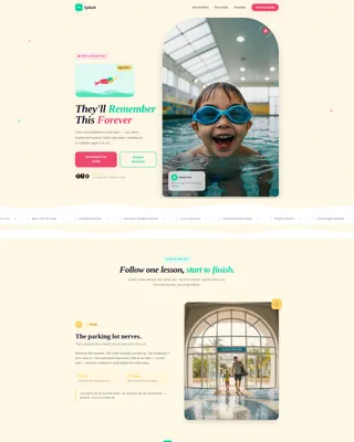 Kids Swimming Lessons Landing Page Template